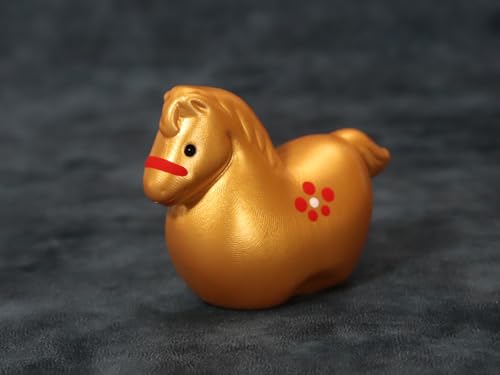 【Amazon.co.jp限定】昭峰 2026年(令和8年) 干支の置物 馬 うま 午年（うま年）開運 金彩 福 午 (開運シール付) [2]