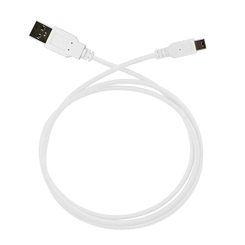 Harper Grove - Cable mini USB, 3 pies USB 2.0 A a mini USB cargador y cable de sincronización, blanco, para Android BlackBerry Curve 8130 8330 8350
