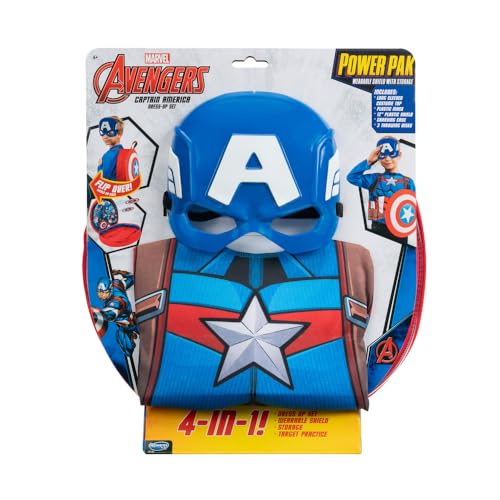 Disfraz Marvel Capitán América con máscara y escudo