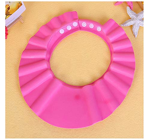 Baby Safe Shampoo Shower Bathing Wash Hair Shield Hat Protection Soft Cap Adjustable Visor Keep The Water Out of Their Eyes & Face Toddler Kids Children 1PCS (Pink)