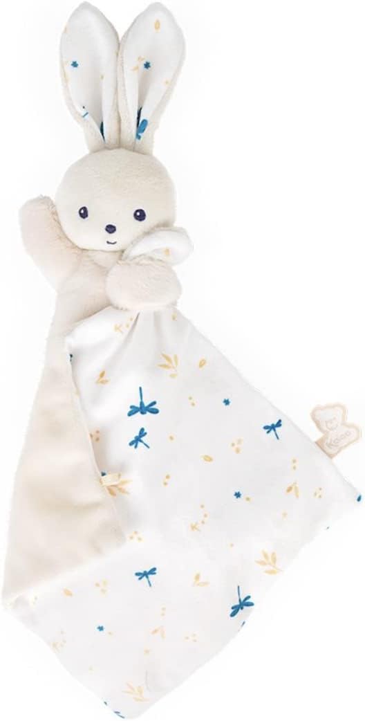 Carré Douceur - Delicate White Rabbit Comforter - Square: 7.1" x 7.1" / 18 x 18 cm - Babies’ Soft Toy - Ultra-Soft Materials - Gift Box - K972000