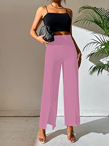 Image of Shasmi Women's Dress Pants Stretchy Work Slacks Business Casual Office Bootcut Leg Elastic Waist Regular Fit Plazzo Trouser Pant (Pant 65)