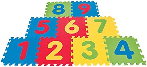 Laeto Game and Play Indoor Outdoor Square Soft Foam Flooring Numbered Hopscotch Colouful Tile Mats for Babies and Children