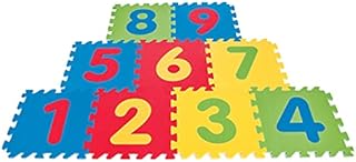 Laeto Game and Play Indoor Outdoor Square Soft Foam Flooring Numbered Hopscotch Colouful Tile Mats for Babies and Children