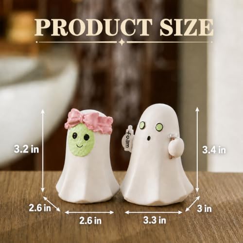LFLKPY Halloween Ghost Decor Set of 2, Cute Ghost Figurines - image 2