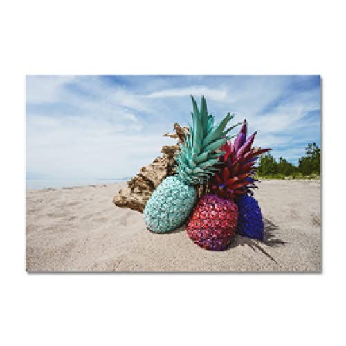 Toile Mur Art Fruits et ananas : décoration scandinave pour illuminer le salon
