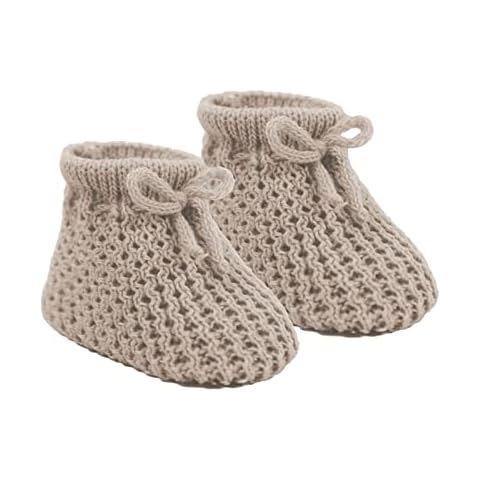 Soft Touch Newborn Baby Boys Girls Mesh Booties Baby Knitted Bootees Soft Cute Booties Baby Booties NB-3 Months S401 (Coffee) Cover