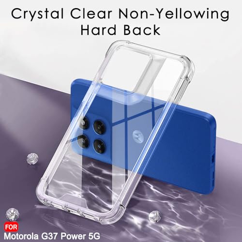 Image of TheGiftKart Crystal Clear Back Cover Case for Motorola Moto G37 Power 5G | 360 Degree Protection | Shock Proof Design | Transparent Hard Cover Case for Moto G37 Power 5G (PC & TPU, Transparent Bumper)