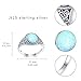 Daixiya Irish Opal Ring 925 Sterling Silver Filigree Opal Rings Irish Jewelry Ireland Gifts for Women (7)