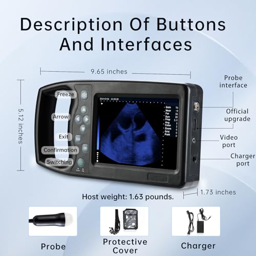 Jzryl JZ123 J1 Vet Ultrasound Machine Portable Veterinary Handheld Scanner B-Ultra Sound thumb #3