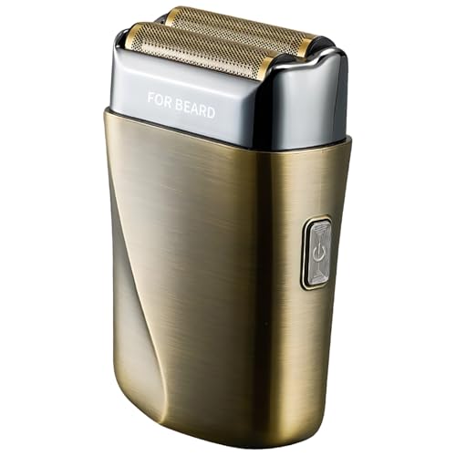Maquinilla de afeitar eléctrica y cortadora de pelo para hombre, con cuchillas dobles, cuerpo de aleación, recargable tipo C, herramienta de afeitado y corte impermeable para viajes, aseo diario
