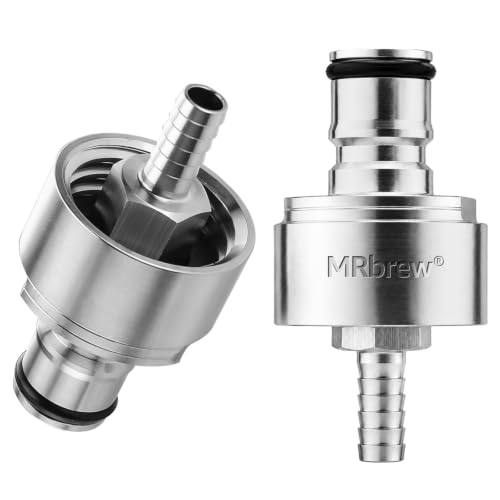 MRbrew Stainless Steel Carbonation Cap, 2 PCS Ball Lock Cap 5/16" Barb