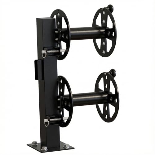 Heavy Duty Double Welding Cable Lead Reel, Welding Reels with Adjustable 360-degree Swivel Base,...