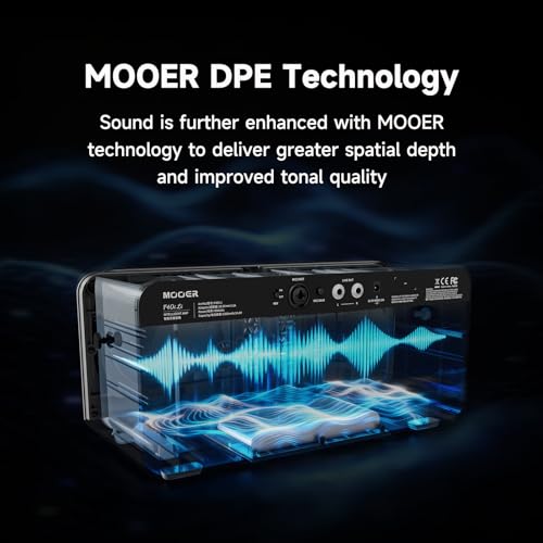 MOOER F40i Smart Guitar Amp 40W Touching Screen with Reuseable Effects App, Drummer/Looper/Stero Output, Loading IRs, XLR Jack for Voice Acounstic Guitar Electric Guitar Bass White - Thumbnail 7