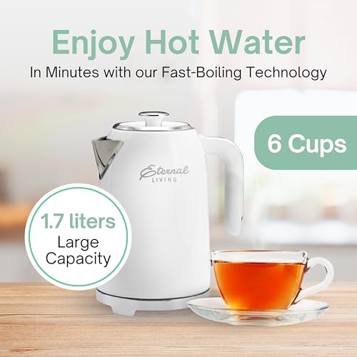 Eternal Living Electric Kettle With Fast Boiling –Water Kettle & Electric Heater - Coffee & Tea Kettle Electric With Stainless Steel Interior – Easy Clean Electric Tea Kettle & Water Boiler thumb #3