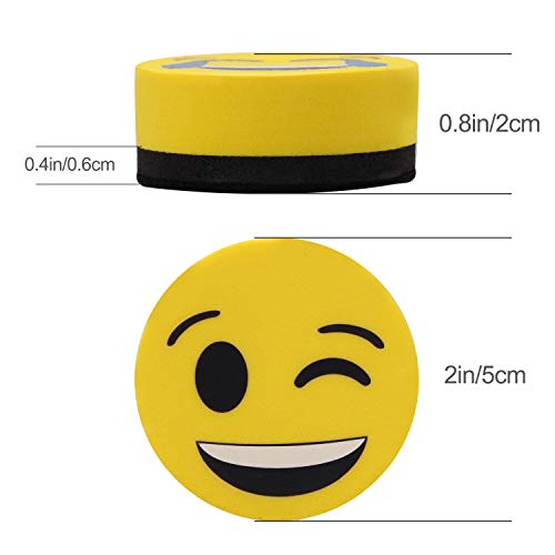 Whiteboard Eraser - Magnetic Dry Erase Eraser, Cute Smiley Magnetic Dry Erase Eraser, For Classroom Decor, Office Meeting - 8 Pieces #TOP1