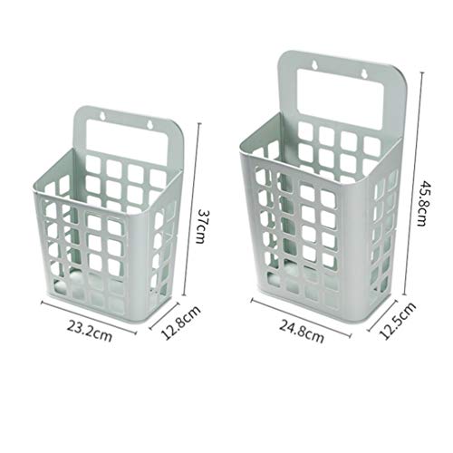 Yardwe Hanging Laundry Hamper Wall Mount Dirty Clothes Basket Foldable Dirty Clothes Sorter Container (Small, Green) #TOP1
