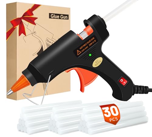 Feuerfest Heißklebepistole mit 30 pcs Klebestick 7mm*130mm...