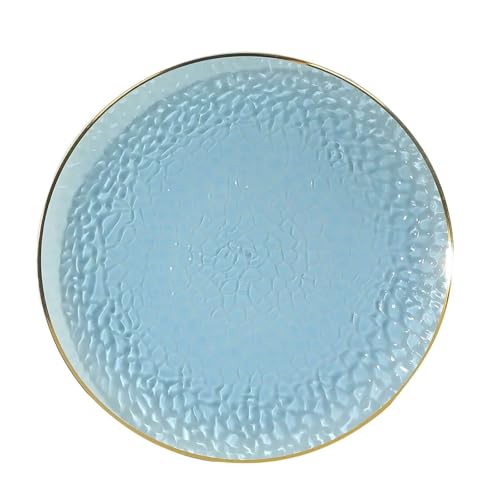 Platos Cargadores Plástico 13 in Redondo Azul Dusty x10 miniatura 1