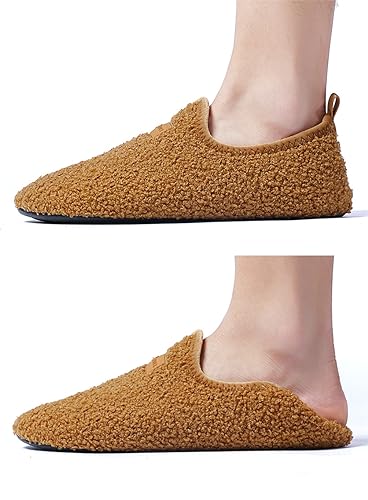 Image of QZKDM Lightweight Slip on Grip Indoor House Slippers Barefoot Non Slip Home Exercise Yoga Shoes for Men Women