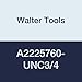 Walter Tools A2225760-UNC3/4 Prototex HSS Machine Tap, Uncoated, 0.590" Shank Diameter, 1.181" Cutting Length, 4-1/4" Overall Length, 3/4-10 Size