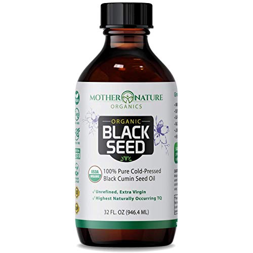 Black Seed Oil - Premium Organic Cold-Pressed Cumin Nigella Sativa (32 oz) - for Immunity Support, Joints, Digestion, Hair & Skin - Extra Virgin, Gluten-Free, Non-GMO & Vegan with Omega 3,6, & 9