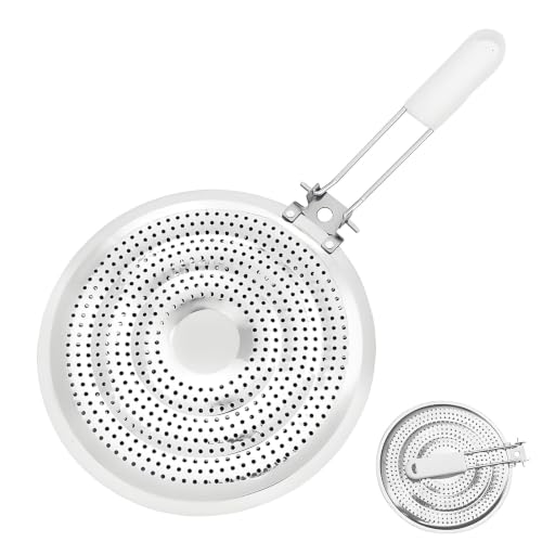 Heat Diffuser Gas Hob Stainless Steel & Induction Adapter Plate - Flame Tamer For Gas Stove with Cool Touch Handle - Even Heat Distribution Induction Hob Converter Plate for Cooking