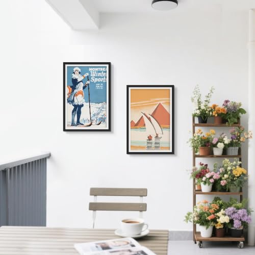 Image of Picrit 12x18 Black Poster Frame, Picture Frame for Wall, 3 Pack