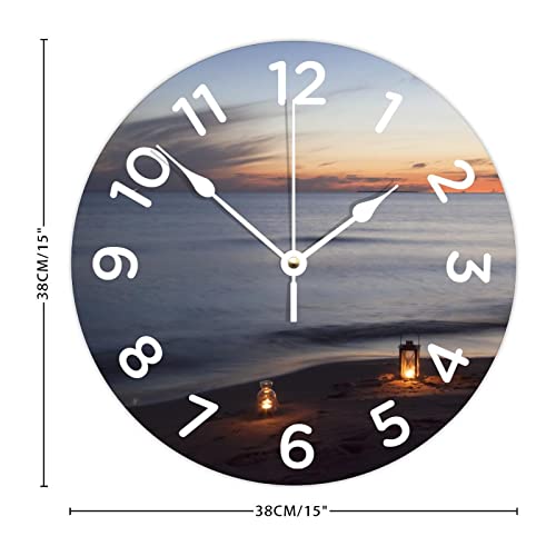 Horloge murale silencieuse grand format pour cuisine et concentration - 3