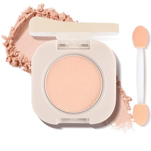 Single Matte Eyeshadow with Brush, Apricot Eye-Shadow Palette Makeup Kit, ...
