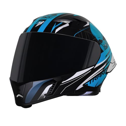 Image of Steelbird SBA-20 Strange ISI Certified Flip-Up Graphic Helmet for Men and Women with Inner Silver Sun Shield