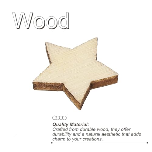 PATIKIL 15mm Wooden Stars - Image 4