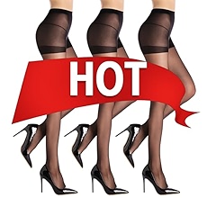 Panty Hose Women's WAKUNA 3 Pairs Sheer Tights For Women 20D Pantyhose Control Top Invisible Reinforced Toes Black Or Nude P 78080161 Leggs Pantyhose For Women