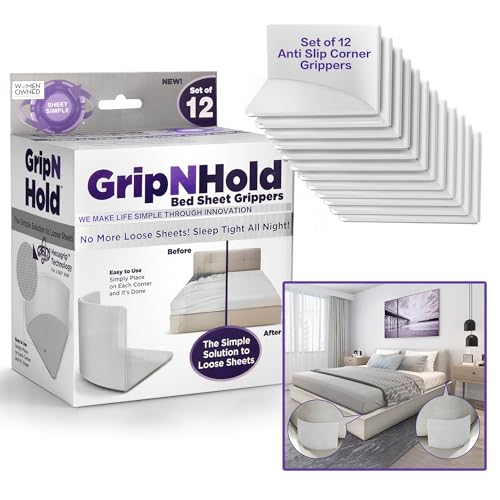 Bed Sheet Holders, Discrete, Heavy Duty, 360 Degree Holders for Corners, Non Slip Corner Grippers, Keep Sheets Firm & Tight, 3 Pack