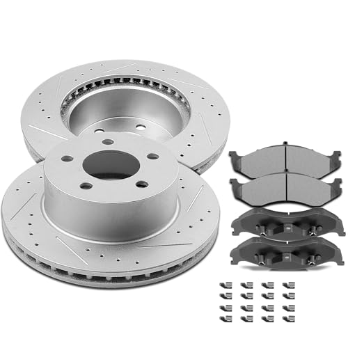 Image of SCITOO Front 11.02 inch Brake Pads and Rotors Kits Fit For Jeep Comanche 90-92,For Jeep For Cherokee 90-99,For Jeep Grand Cherokee 93-98,For Jeep Wagoneer 90,For Jeep Wrangler 90-95 97-99