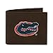 NCAA Florida Gators Zep-Pro Crazyhorse Leather Passcase Embroidered Wallet, Light Brown