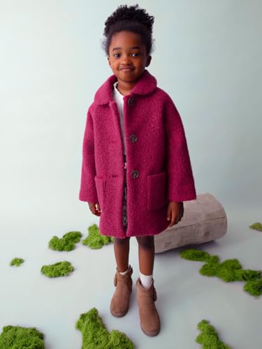 Mayoral Shearling Coat for Girls Cherry4