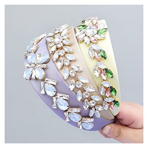 HGWZLQ Faixa de cabeça moderna de flor de metal feminina criativa moda bandana de cabelo acessórios