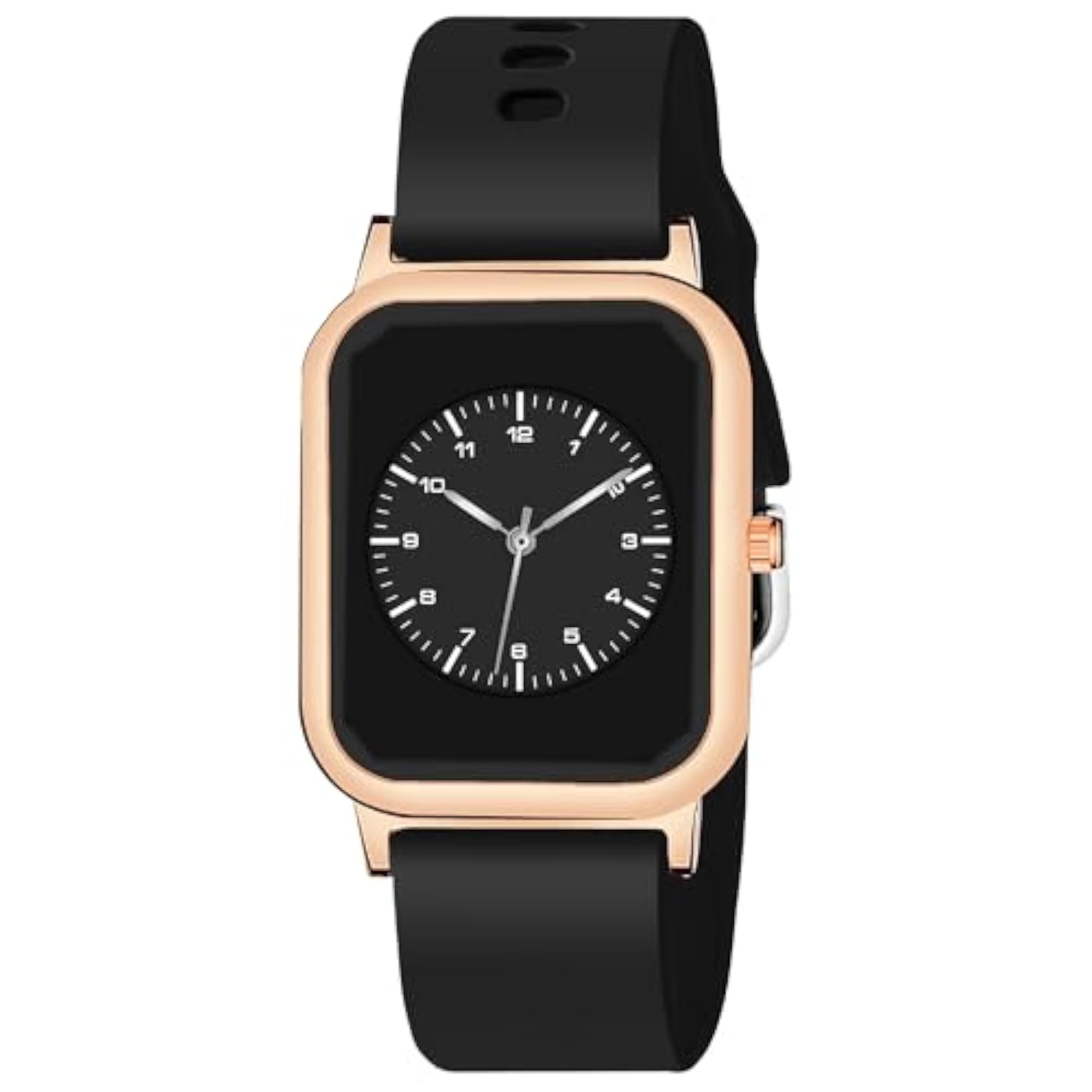 Elegant Women's Analog Wrist Watch with Silicone Strap