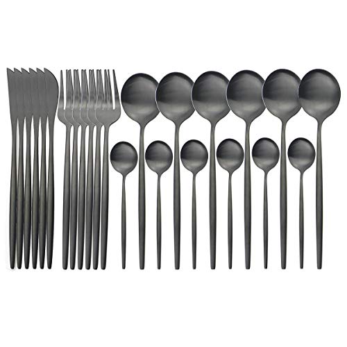 Ensemble couteau fourchette cuillère inoxydable pour table chic sans rayure - 2