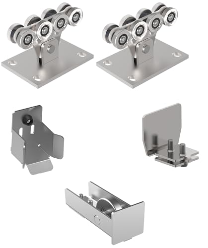 Sellon24® Composants de portail en acier pour portails coulissants, porte de grange...