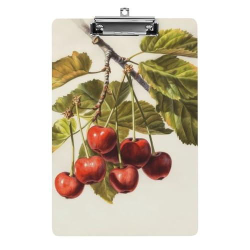 Porte-bloc acrylique A4 cerise avec crochet inox pour le bureau