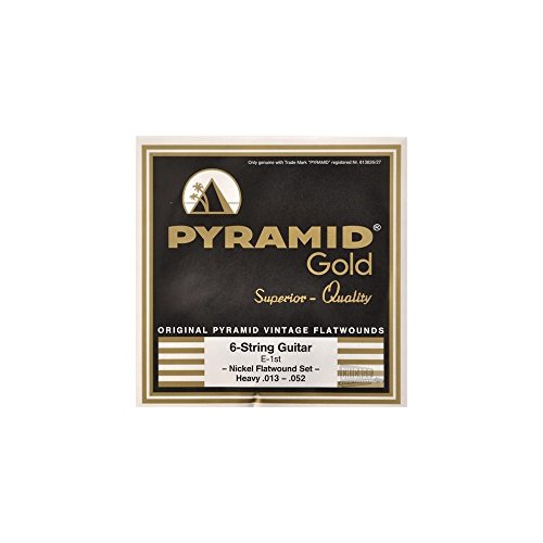 Cordes pour guitare Pyramid à revêtement doré chrome nickel tirant 13–52