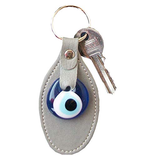 Ebsem Evil Eye Keychain Keyrings syntetic leather decorative Turkish -