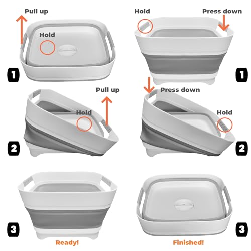 GIMWA Lavabo Plegable para Biberones de 2.6 Galones con Tapa de Drenaje miniatura 6