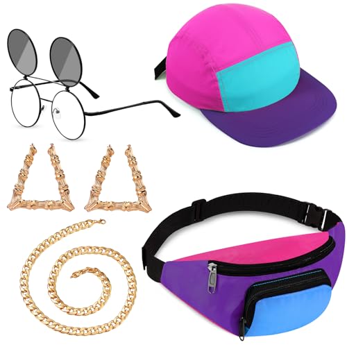 Cindeer 5 Pcs 80s 90s Accessories for Women Men 90s