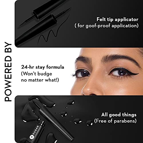 SUGAR Cosmetics Gloss Boss 24HR Eyeliner01 Black In Black miniatura 3