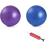 2Pcs Mini Exercise Balls - Professional Grade Anti Burst Heavy Duty and Slip Resistant Small Pilates Ball for Yoga Fitness Stability Barre Balance Training Physical, 9-10 Inch (About 25cm)