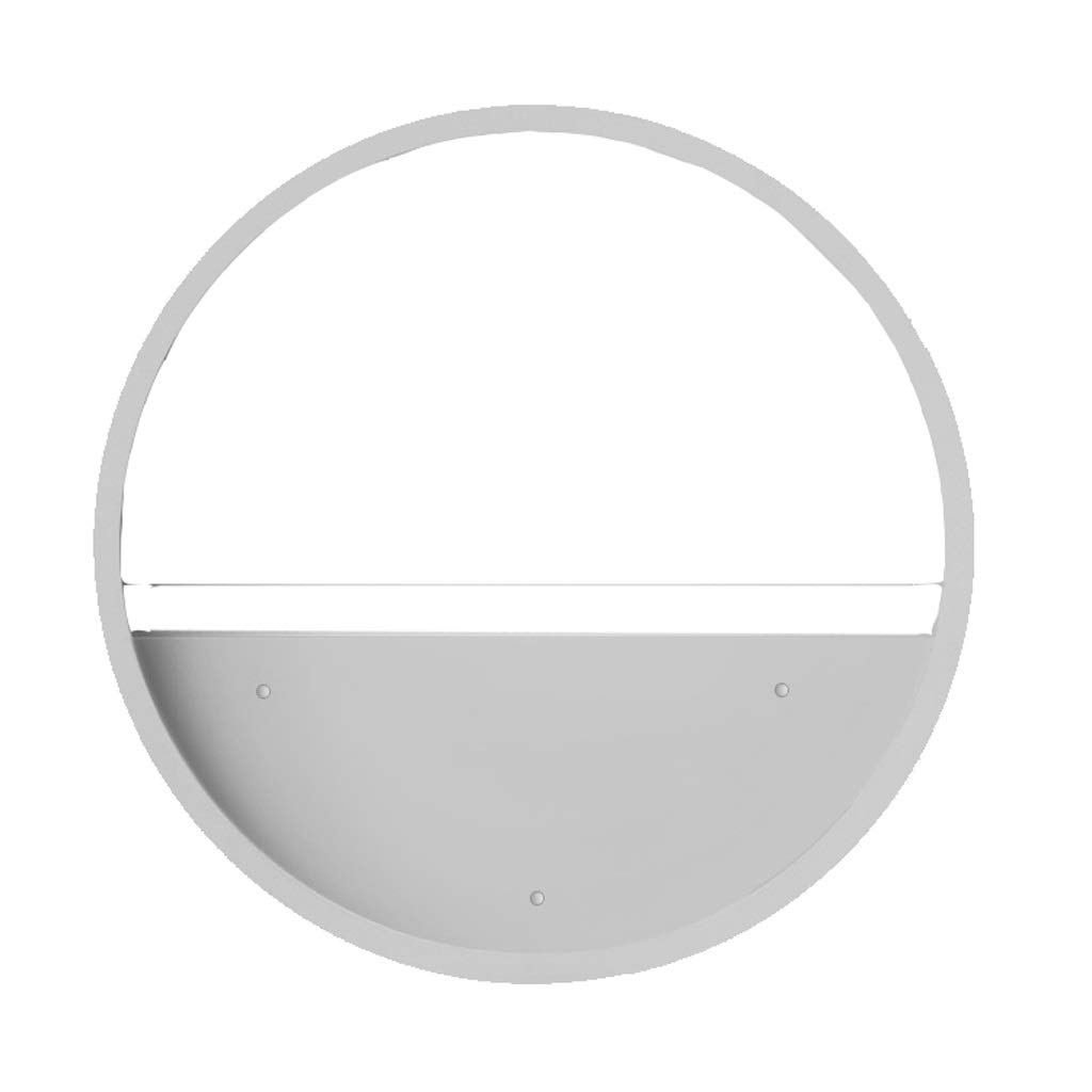 Pendentif porche rond blanc de style minimaliste avec son pot de fleur suspendu taille M
