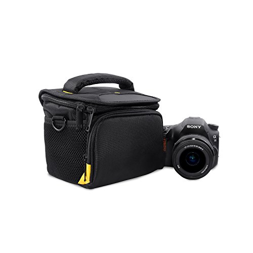 FOSOTO Camera Case Bag Compatible for Canon PowerShot SX420 SX530 M5 M100 Nikon Coolpix L340 B500 L330 L840, Sony Alpha a6000 A6300 HX400, Fujifilm XT20 Waterproof(with Rain Cover)